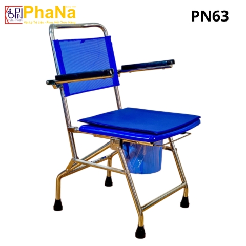 PN63 - Ghế vệ sinh inox không bánh xe