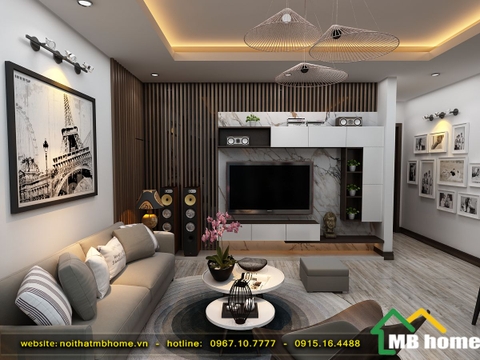 Thiết kế nội thất chung cư 105m2 tại Hà Nội
