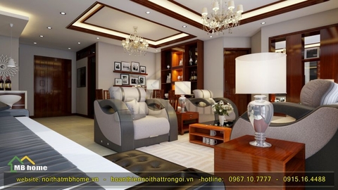 Nội thất căn Penthouse 3 phòng ngủ ở Hà Đông