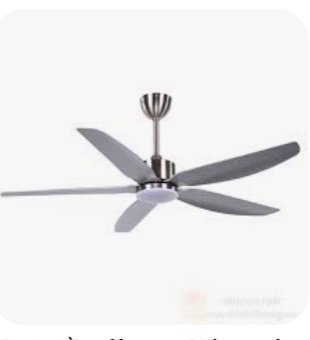 Quạt trần đèn Roman HFC56C1/NS (màu bạc 5 cánh ghi có đèn)