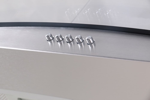 Quạt hút mùi Blueger B70E , kính cong, mặt inox, motor 230W