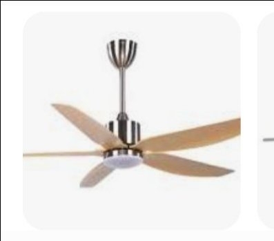 Quạt trần đèn Roman HFC56C1/NG (màu bạc 5 cánh gỗ có đèn)