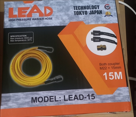 Vòi rửa xe áp lực LEAD máy xách tay 15MV màu vàng (1th=8c)