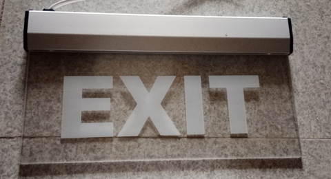 đèn exit giữa OLED kính trong (1T=20c)