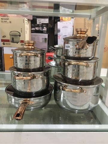 Bộ nồi inox BEBBERG EB-8013 (bộ 6 món) (1t=2b)