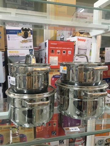 Bộ nồi WMF Compact Cuisine 4 món Cookware 20cm 0798046380 (có nồi hấp)