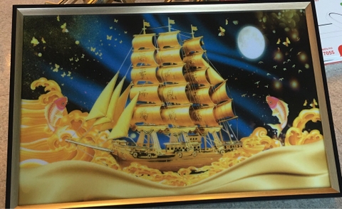 đèn tranh led cảnh buồm  W7146 (h/a)