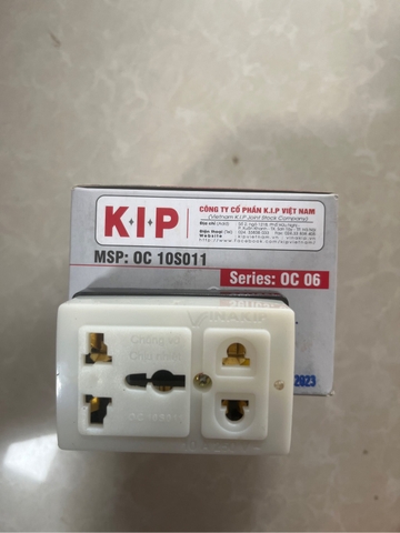 ổ cắm vinakip 2 ngả nổi (OC06) 2N-DN-10A/K3 (OC06) (1T=100c)