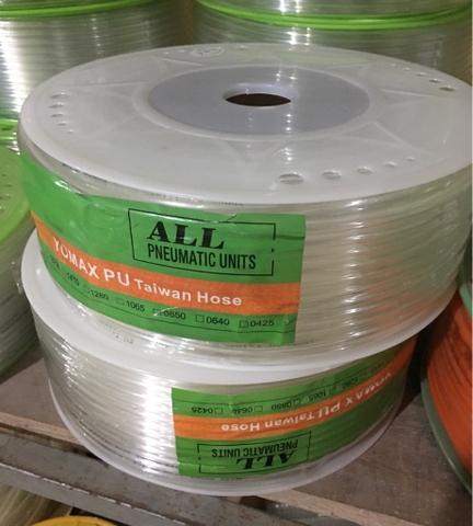 Vòi hơi YOMAX PU Taiwan ALL phi 8 trắng (1c=100m) (bh)