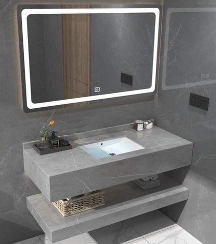 Bộ bàn đá 2 tầng KW 8881 (ko gương)