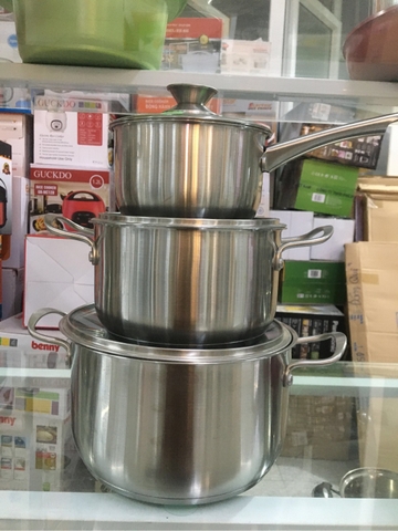 Bộ nồi inox 304 Benny 5 đáy 3 món SCW6001