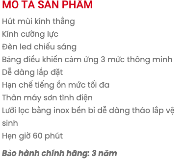 Quạt hút mùi DMESTIK ML2270 DMK , Hút chữ T, 200W, BH 3 năm