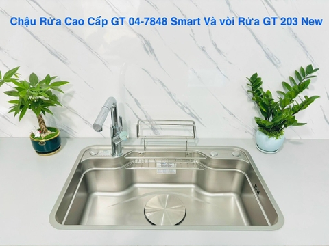 Chậu rửa bát Gento GT04-7848 smart inox chống xước