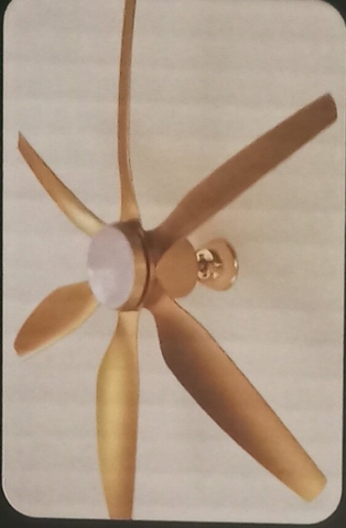 Quạt trần đèn 5 cánh 1075 Vàng (h/a)