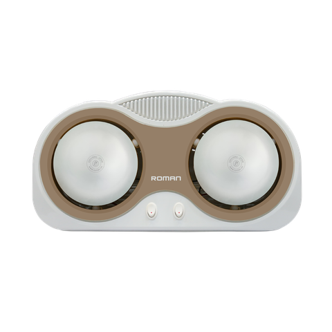 đèn sưởi nhà tắm Roman nano HHL-G203 (2 bóng mờ ) (1t=6c)