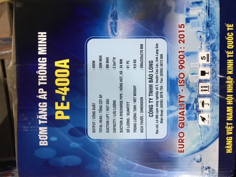 Máy bơm nước Bảo Long PE-400A tự động tăng áp