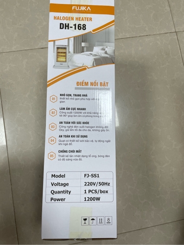 Quạt sưởi Fuzika DH-168-FJ-SS1/ 3 bóng