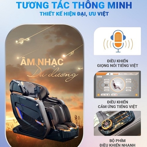 Ghế Massage Okinawa S918 Black cao cấp 6D