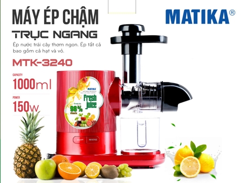 Máy ép chậm Matika MTK3240 trục ngang (1th=2c)
