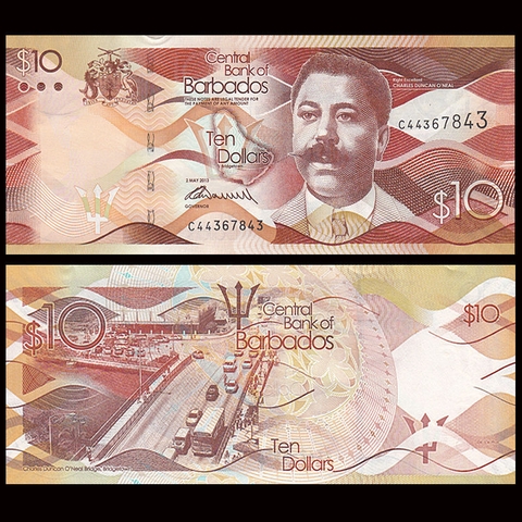 10 dollars Barbados 2013
