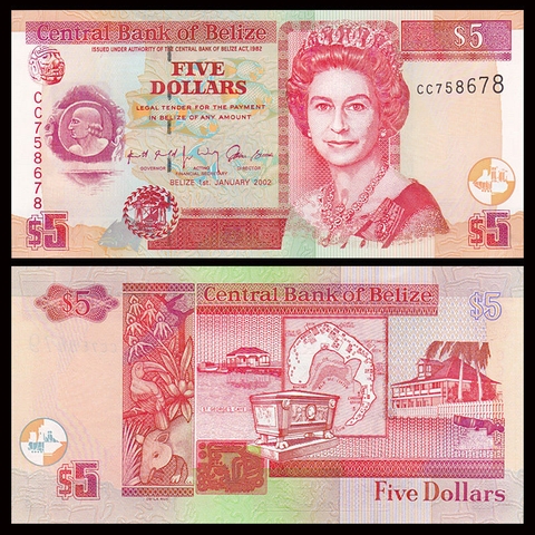 5 dollars Belize 2002