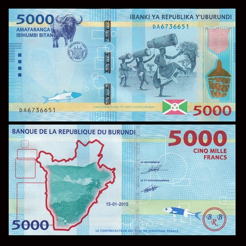 5000 francs Burundi 2015