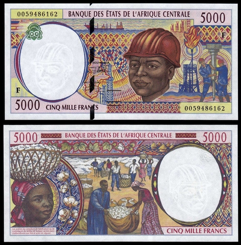 5000 francs Central African States 2000