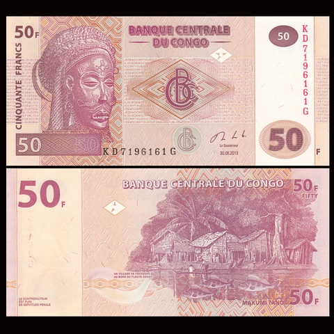 50 francs Congo Democratic Republic 2013