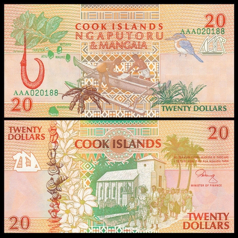 20 dollars Cook Islands 1992