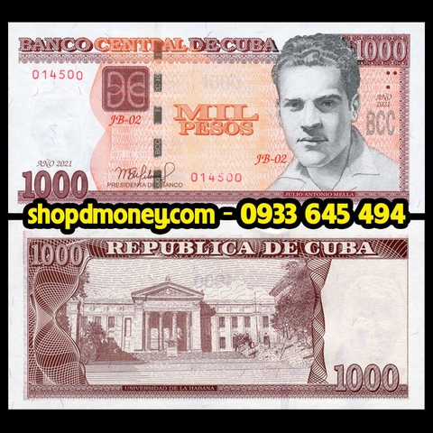 1000 pesos Cuba 2021