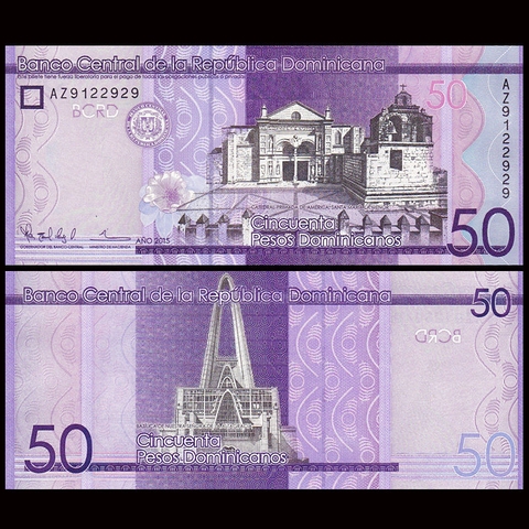 50 pesos Dominican 2015