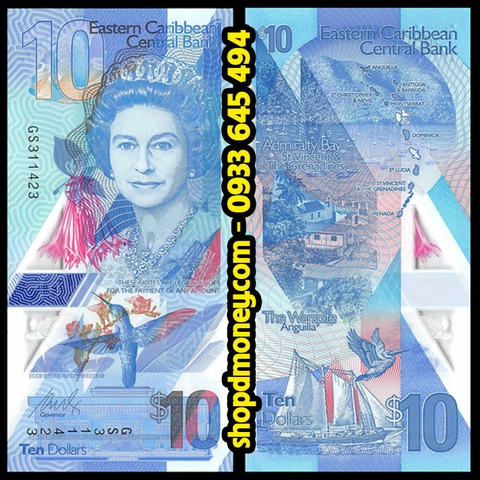 10 dollars Eastern Caribbean 2019