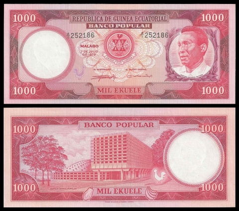 1000 ekuele Equatorial Guinea 1975