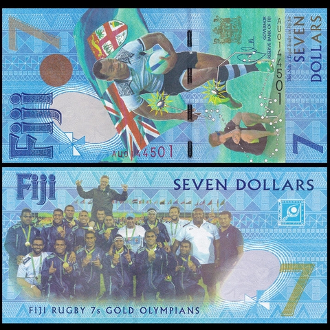 7 dollars Fiji 2016 kỉ niệm huy chương vàng đoạt giải Rugby 7s