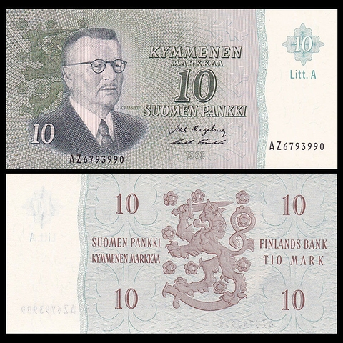 10 markkaa Finland 1963