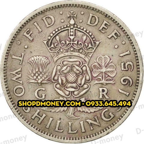 Xu 2 shillings George VI 1949 - 1951