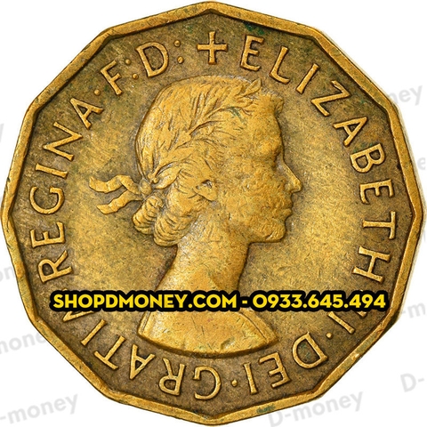 Xu 3 pence Elizabeth II 1953 - 1963