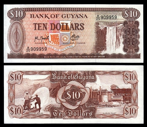 10 dollars Guyana 1992