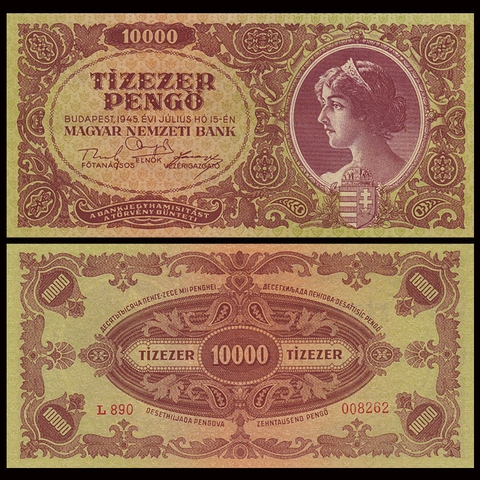 10000 pengo Hungary 1945