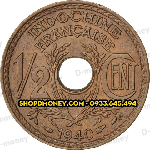 1/2 cent Đông Dương 1935 - 1940