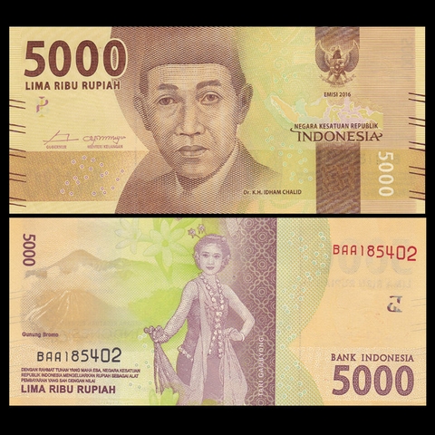 5000 rupiah Indonesia 2016