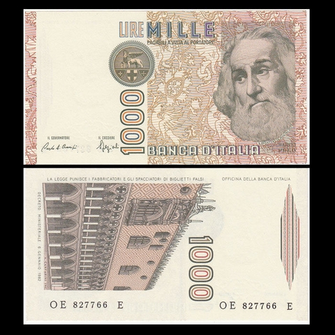 1000 lire Italy 1982