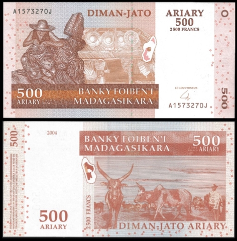 500 ariary Madagascar 2004