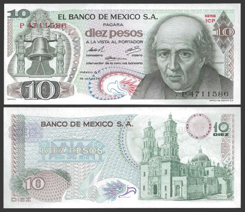 10 pesos Mexico 1974