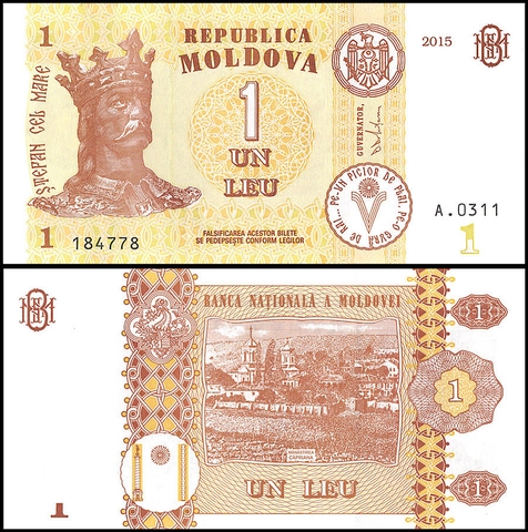 1 lei Moldova 2013
