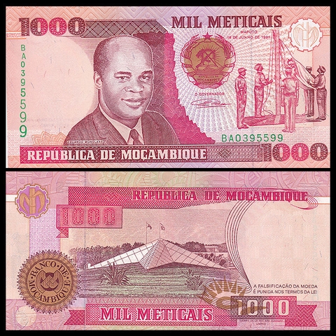 1000 meticais Mozambique 1991