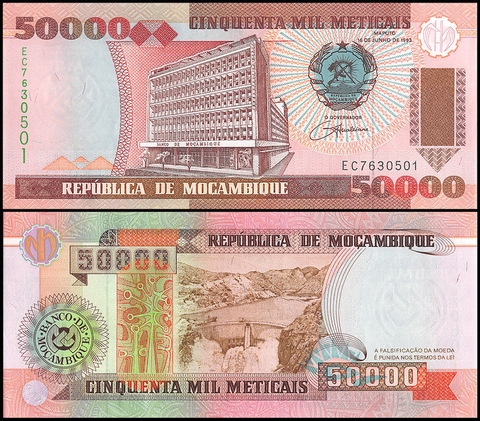 50000 meticais Mozambique 1993