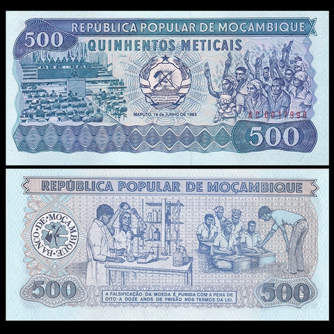 500 meticais Mozambique 1983