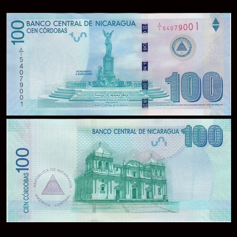 100 cordobas Nicaragua 2012 kỉ niệm 100 năm đơn vị tiền tệ cordoba