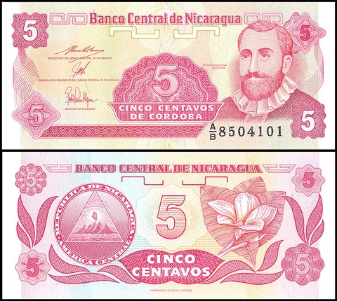 5 centavos Nicaragua 1991